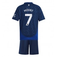 Camisa de Futebol Manchester United Mason Mount #7 Equipamento Secundário Infantil 2024-25 Manga Curta (+ Calças curtas)